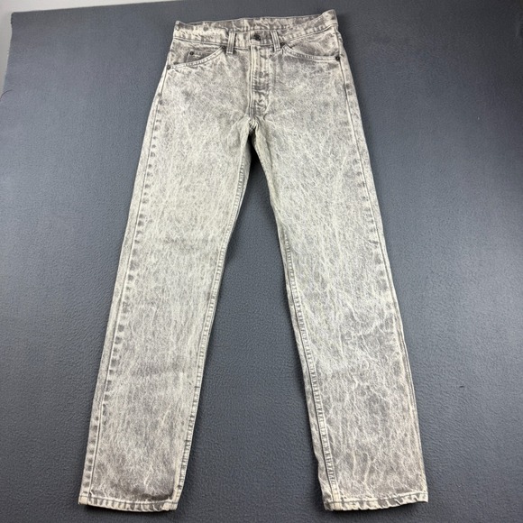 Levis 505 Jeans Men's 31x32 Gray Vintage Made‎ in USA 2005 Acid Wash Grunge Emo - Picture 2 of 11
